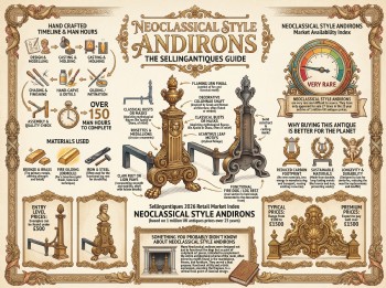Neoclassical Style Andirons from 8 Shops