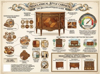 Neoclassical Style Cabinets Guide Infographic