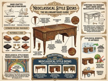 Neoclassical Style Desks Guide Infographic