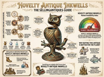 Novelty Antique Inkwells Guide Infographic