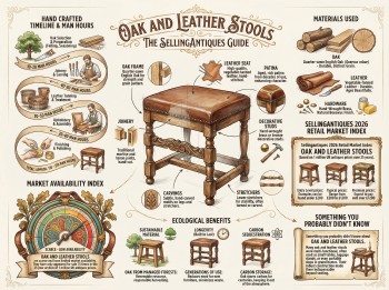 Oak And Leather Stools Guide Infographic