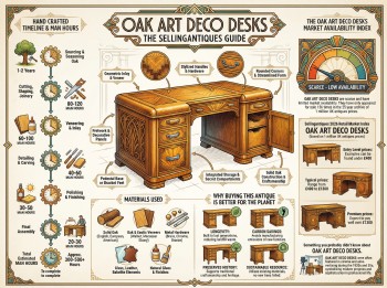 Oak Art Deco Desks Guide Infographic