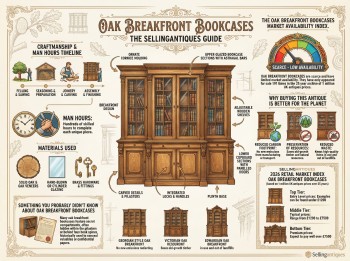 Oak Breakfront Bookcases Guide Infographic