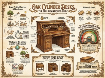 Oak Cylinder Desks Guide Infographic