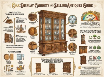 Oak Display Cabinets Guide Infographic