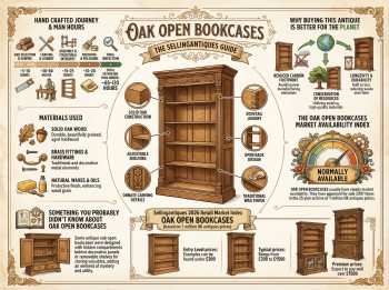 Oak Open Bookcases Guide Infographic