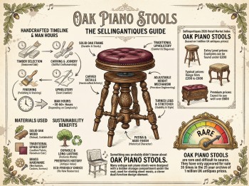 Oak Piano Stools Guide Infographic