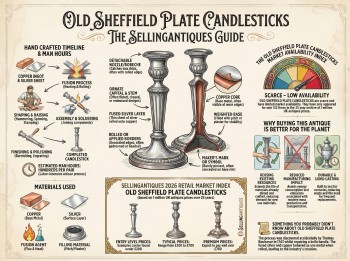 Old Sheffield Plate Candlesticks Guide Infographic
