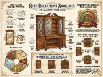 Open Breakfront Bookcases Guide Infographic