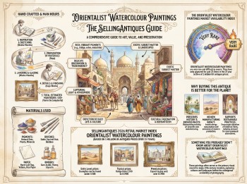 Orientalist Watercolour Paintings Guide Infographic