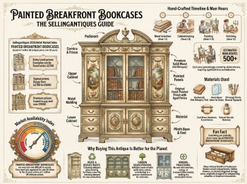 Painted Breakfront Bookcases Guide Infographic