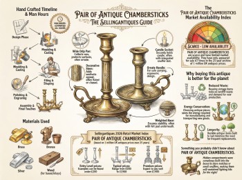 Pair Of Antique Chambersticks Guide Infographic