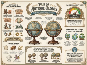 Pair Of Antique Globes Guide Infographic