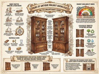 Pairs Of Antique Walnut Bookcases Guide Infographic