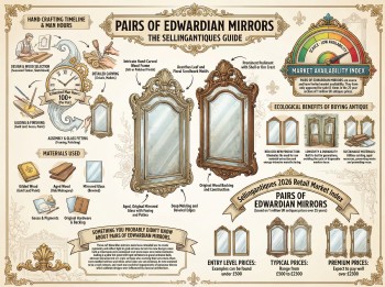 Pairs Of Edwardian Mirrors from 3 Shops
