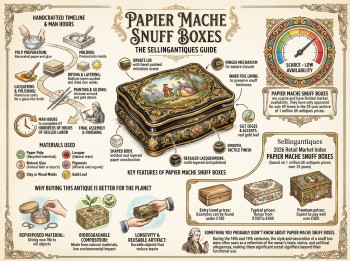 Papier Mache Snuff Boxes Guide Infographic