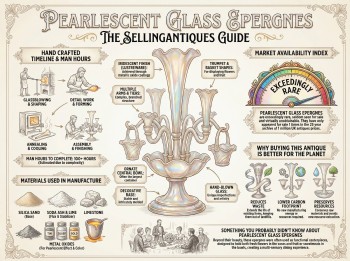Pearlescent Glass Epergnes Guide Infographic