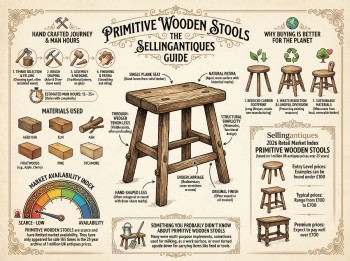 Primitive Wooden Stools Guide Infographic