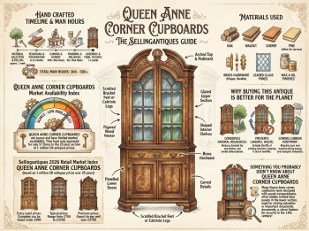Queen Anne Corner Cupboards Guide Infographic