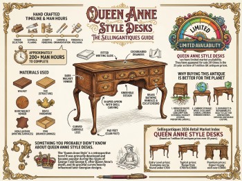 Queen Anne Style Desks Guide Infographic