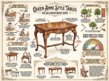 Queen Anne Style Tables Guide Infographic