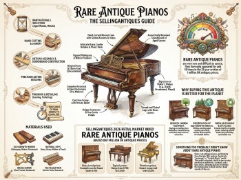 Rare Antique Pianos Guide Infographic