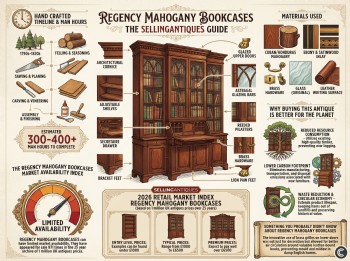 Regency Mahogany Bookcases Guide Infographic
