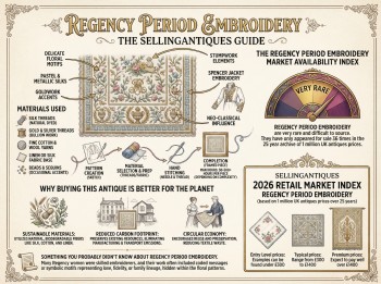 Regency Period Embroidery Guide Infographic