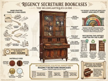 Regency Secretaire Bookcases Guide Infographic