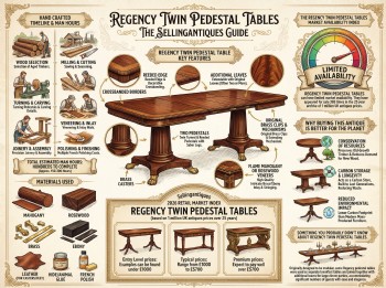 Regency Twin Pedestal Tables Guide Infographic