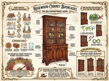 Rosewood Cabinet Bookcases Guide Infographic