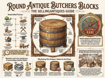 Round Antique Butchers Blocks Guide Infographic