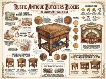 Rustic Antique Butchers Blocks Guide Infographic