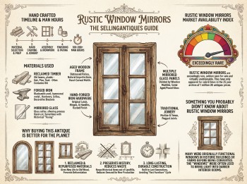 Rustic Window Mirrors Guide Infographic
