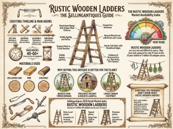 Rustic Wooden Ladders Guide Infographic