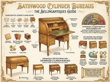 Satinwood Cylinder Bureaus Guide Infographic