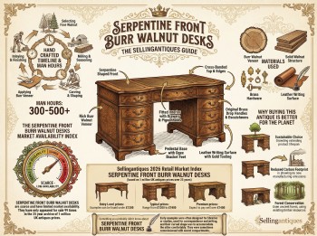 Serpentine Front Burr Walnut Desks Guide Infographic