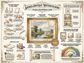 Signed Antique Watercolours Guide Infographic