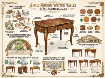 Small Antique Writing Tables Guide Infographic