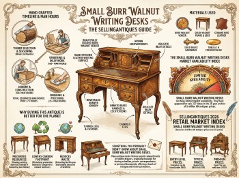 Small Burr Walnut Writing Desks Guide Infographic