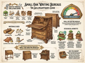 Small Oak Writing Bureaus Guide Infographic