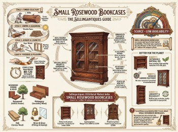 Small Rosewood Bookcases Guide Infographic