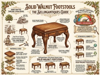 Solid Walnut Footstools Guide Infographic