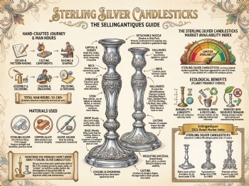 Sterling Silver Candlesticks Guide Infographic