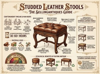 Studded Leather Stools Guide Infographic