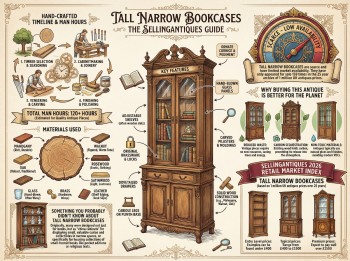 Tall Narrow Bookcases Guide Infographic
