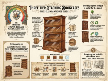 Three Tier Stacking Bookcases Guide Infographic