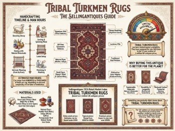 Tribal Turkmen Rugs Guide Infographic
