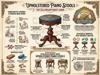Upholstered Piano Stools Guide Infographic