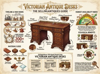 Victorian Antique Desks Guide Infographic